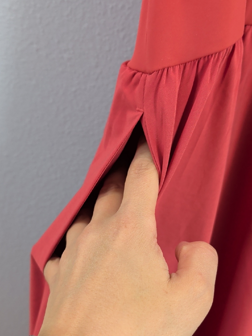 HALARA Breezeful™ Pocket Flowy Flare Spaghetti Strap Maxi Dress in Kapok Red - Picture 7 of 9